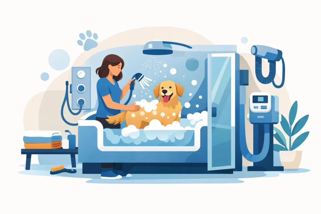 Comment laver son chien en libre-service