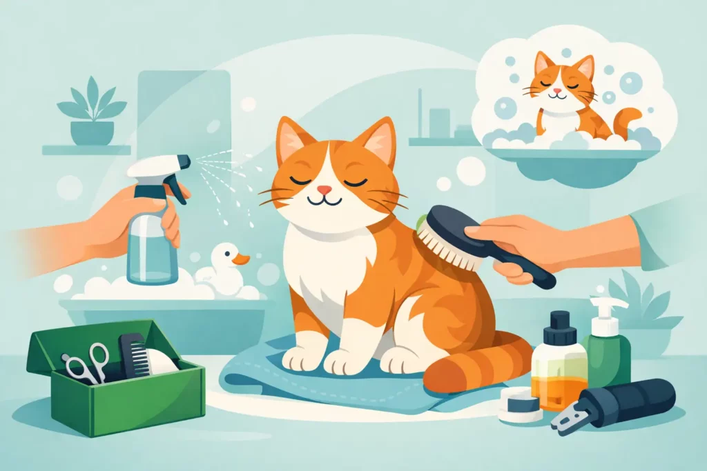 Toilettage chat sans stress - nos bons gestes